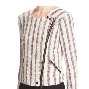 LIKE NEW - CUTE & SLEEK VERONICA BEARD MOTO ASYMMETRIC ZIP UP BLAZER